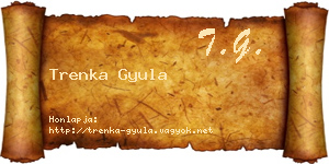 Trenka Gyula névjegykártya