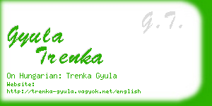 gyula trenka business card